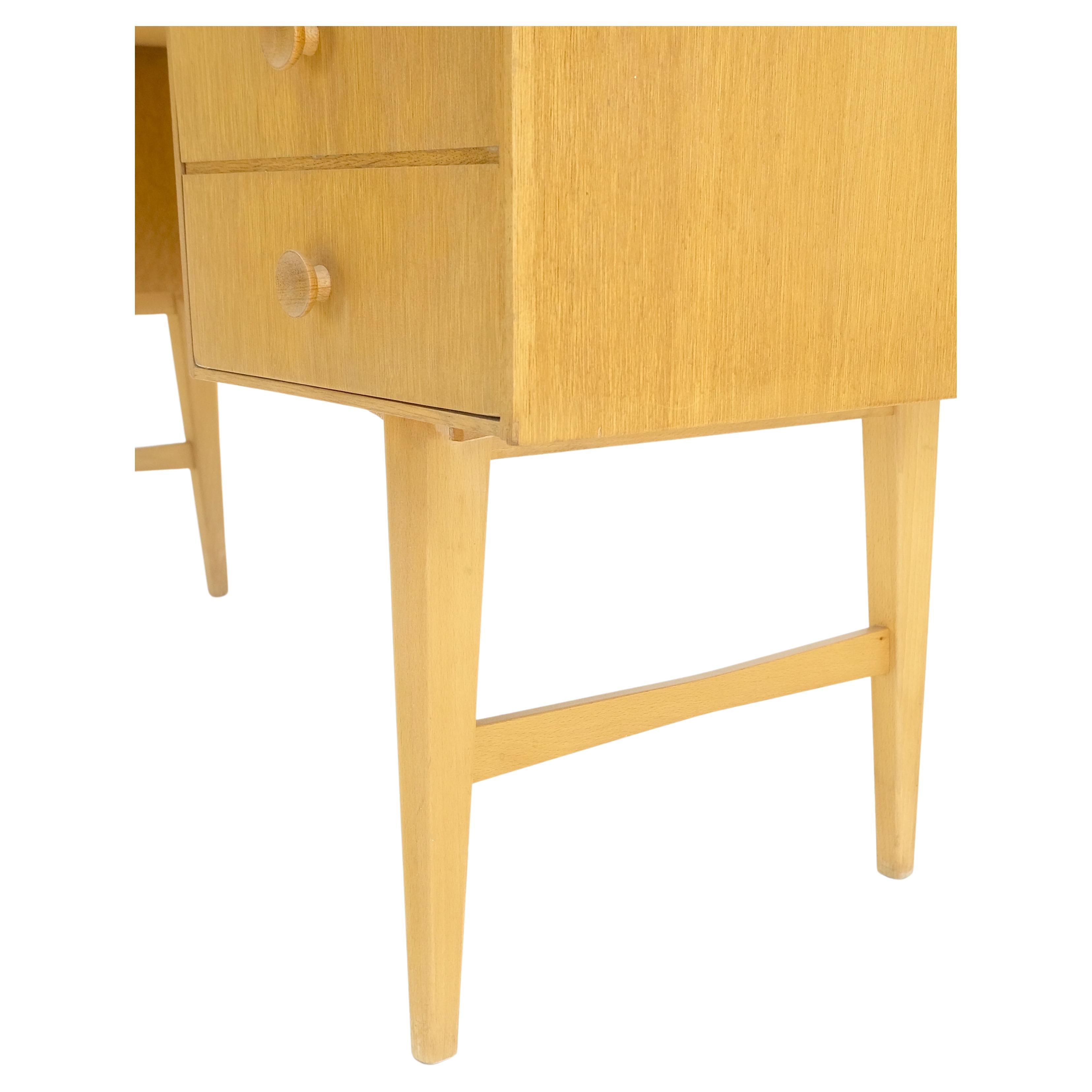 Cerused Oak Trip-Tic Adjustable Mirror Mid-Century Modern Dressing Table Vanity For Sale 5