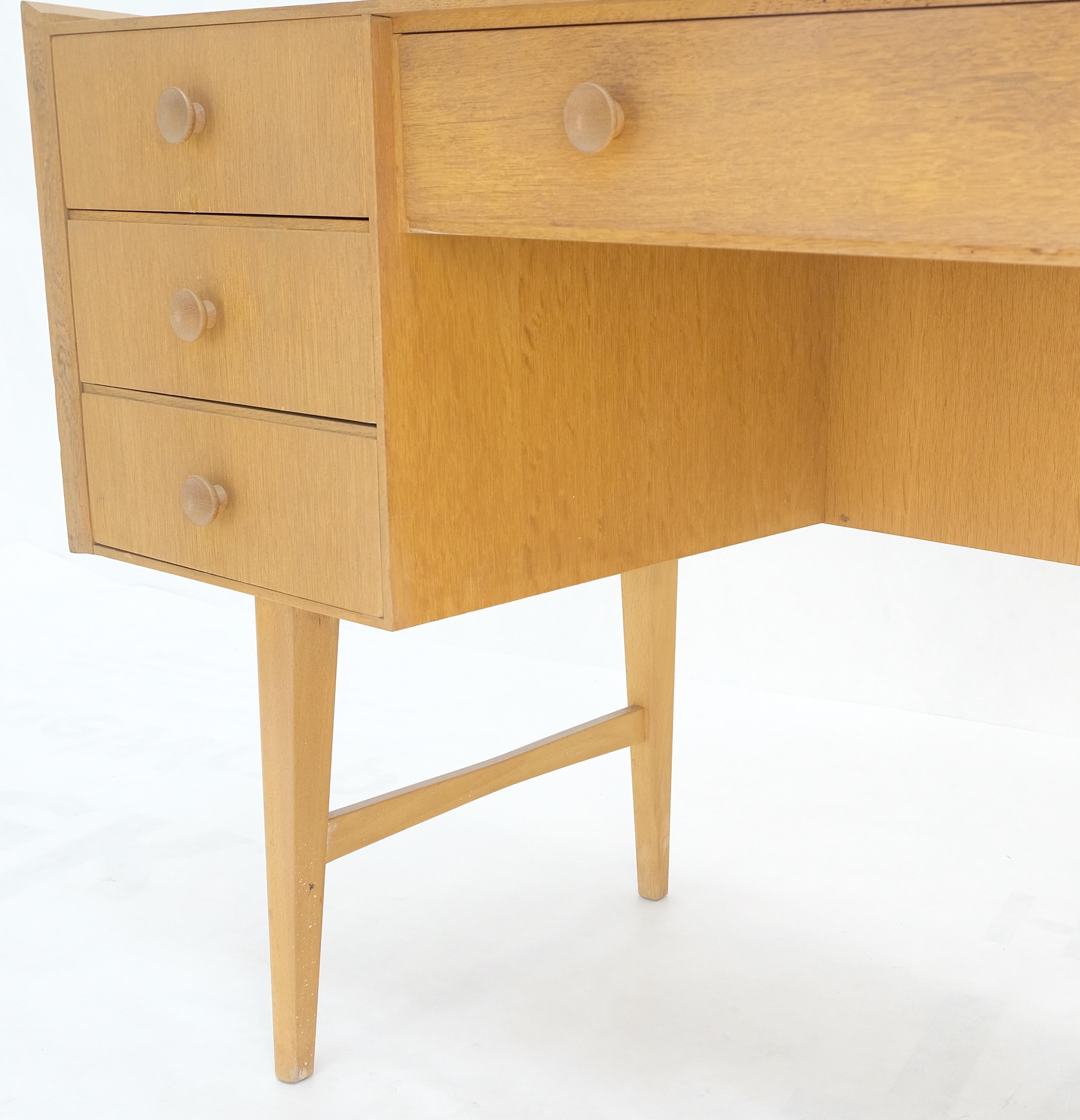 Cerused Oak Trip-Tic Adjustable Mirror Mid-Century Modern Dressing Table Vanity For Sale 9