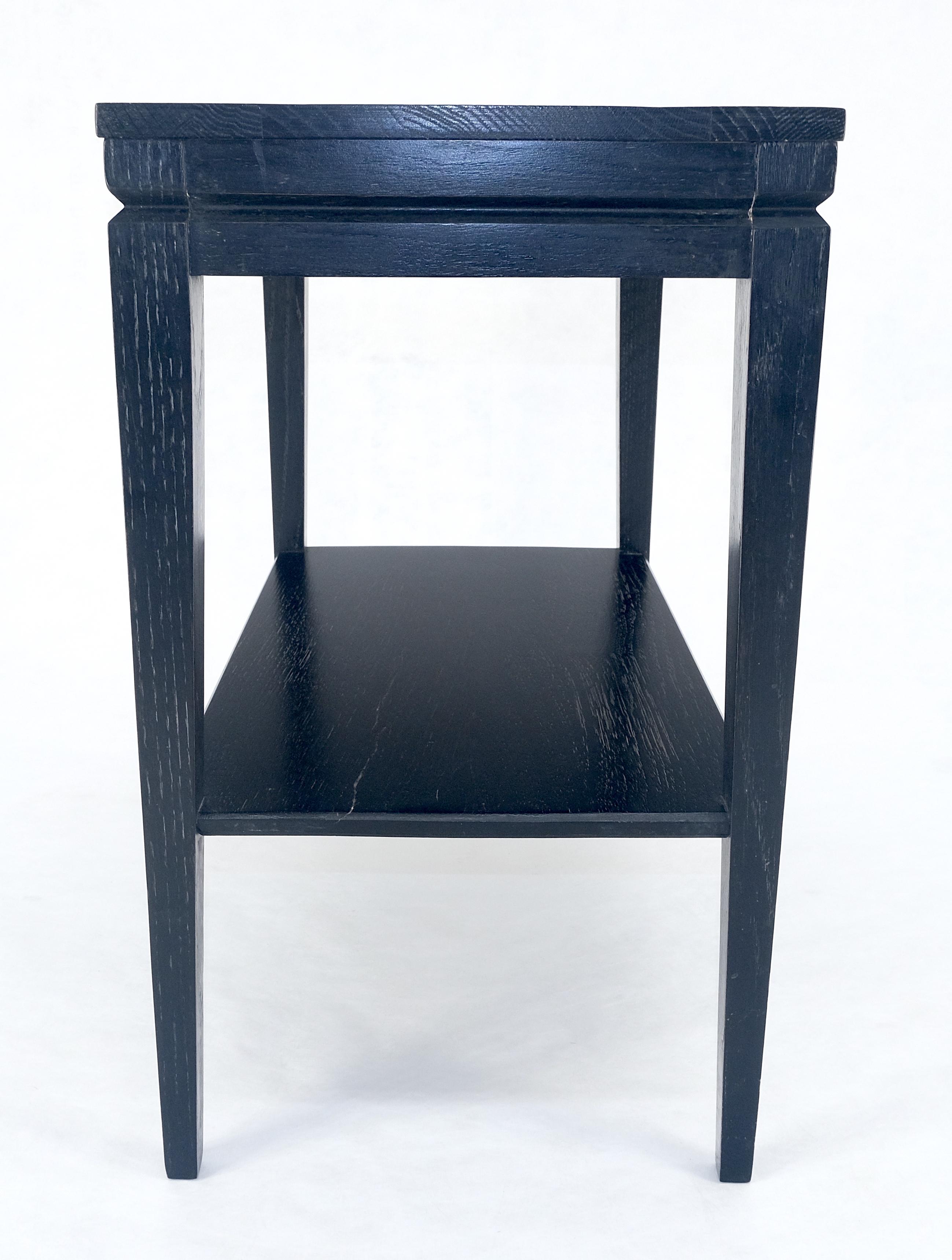 Mid-Century Modern Cerused Oak Two Tier Rectangle Side End Table Brown Saltman Attributed MINT en vente