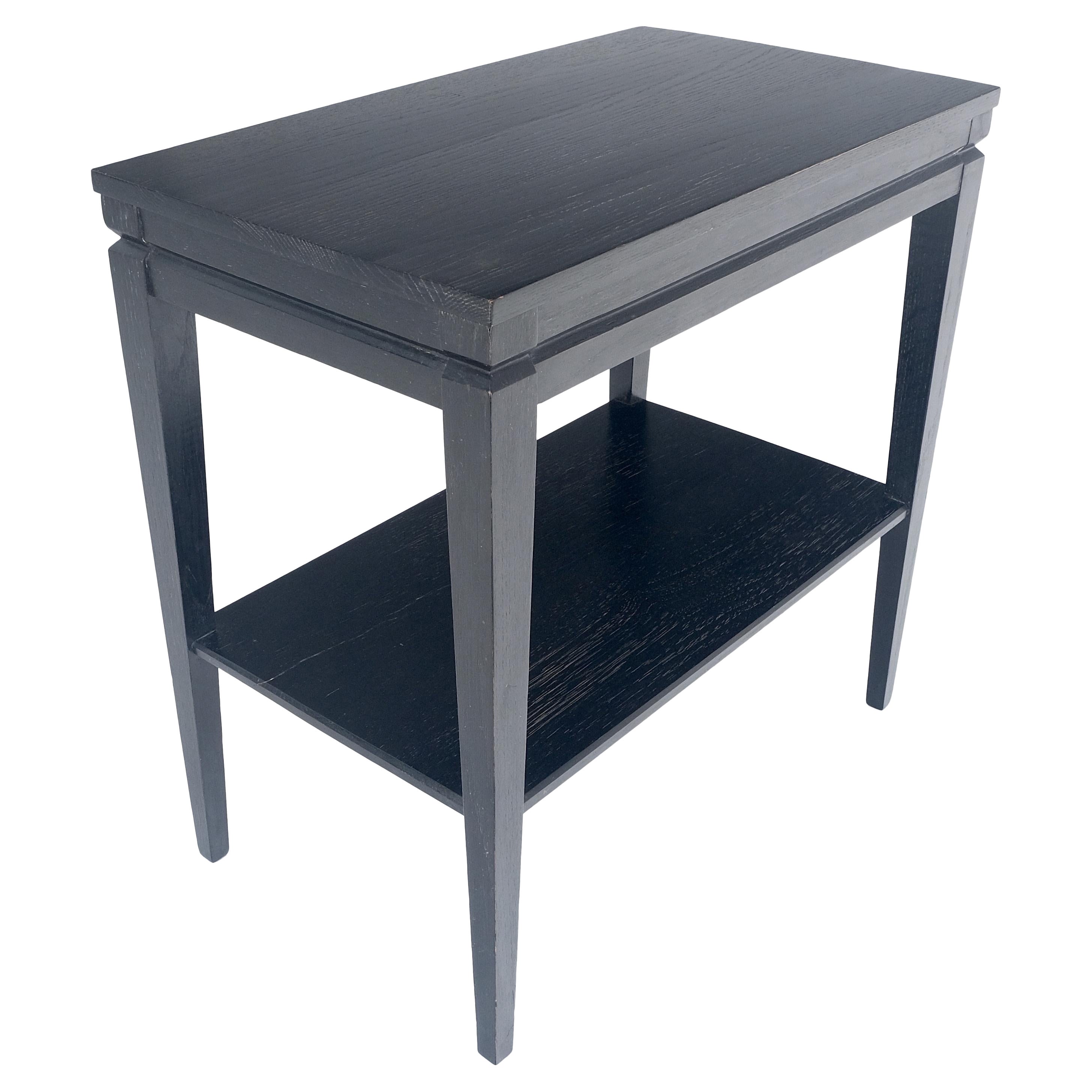 Cerused Oak Two Tier Rectangle Side End Table Brown Saltman Attributed MINT