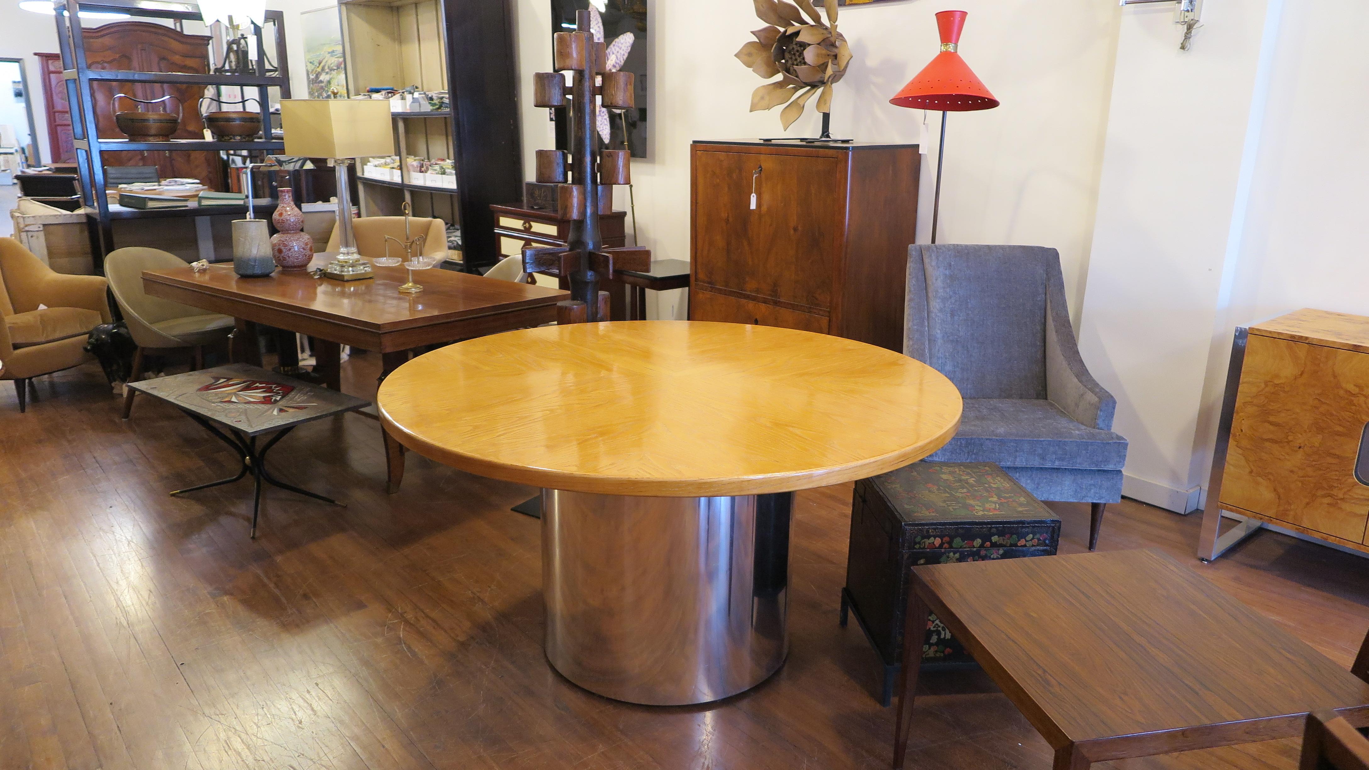 Cerused Round Dining Table 6