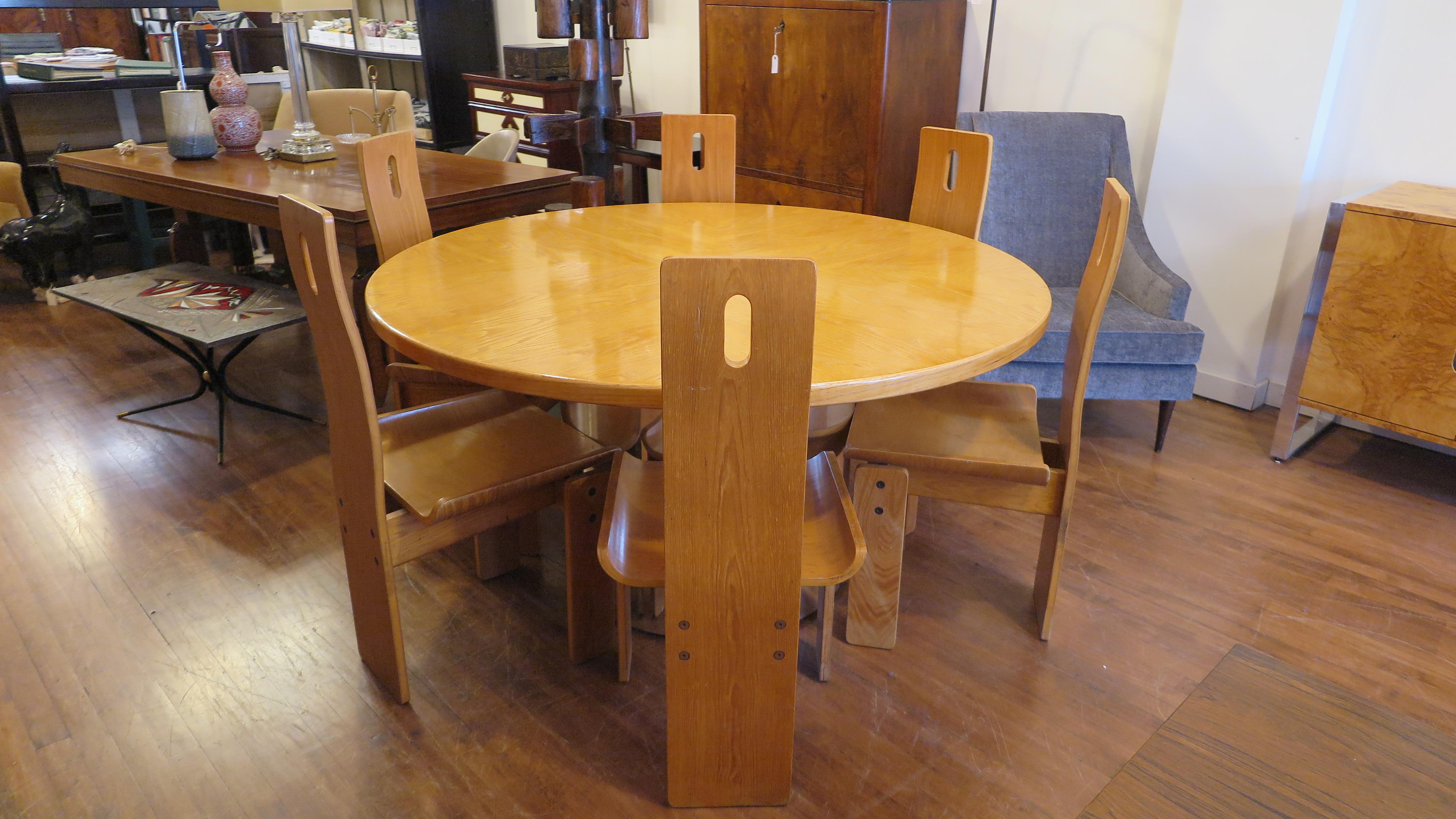 Cerused Round Dining Table 7