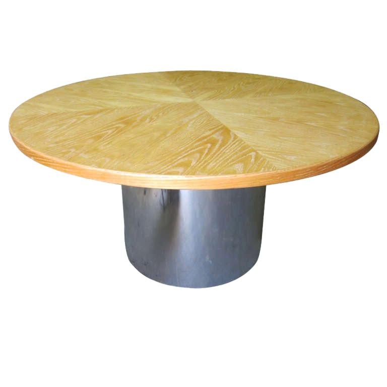 Cerused Round Dining Table