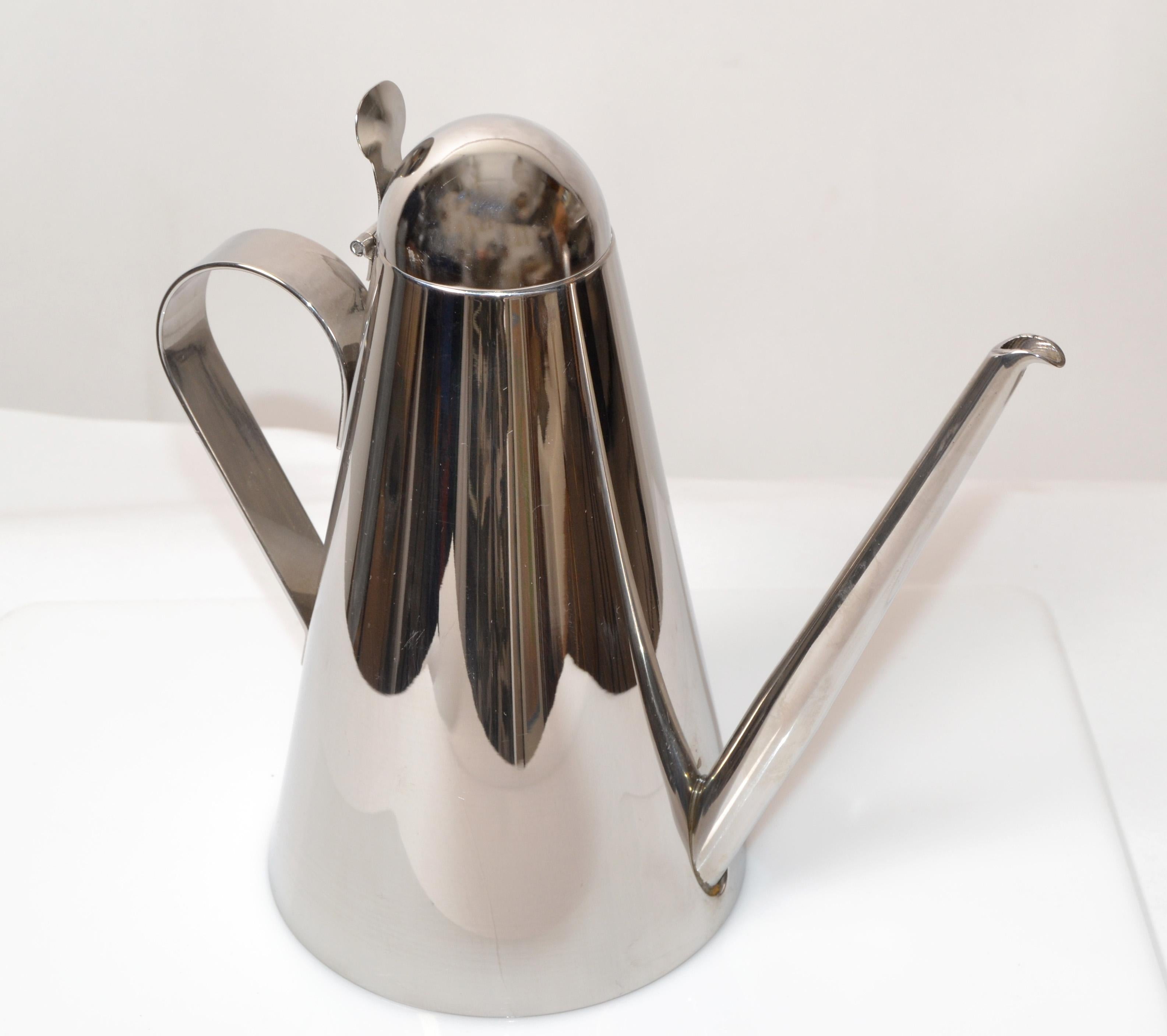 Cerutti Italy Tea, Coffee Pot, Carafe, Vessel INOX 18/10 Stainless Steel For Sale 1