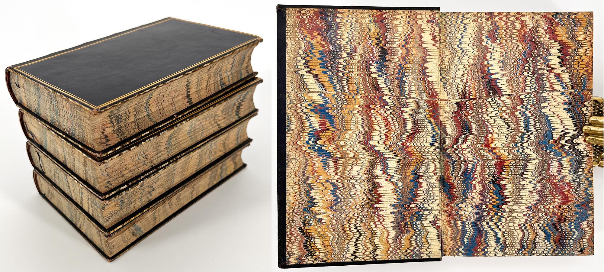 Londres: Hurst, Robinson & Co., 1820. 
Ilustraciones de Richard Westall
4 volúmenes, 8vo pequeño; 6 3/8 x 4 pulgadas (160 x 100 mm); xx, 371; 388; 367; 436 pp. Cada volumen contiene una portada ilustrada y cinco láminas. Encuadernación de becerro