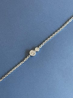 Cervin Blanc 18ct White Gold Diamond Bracelet 0.30ct Solitaire ‘You & I’ Classic