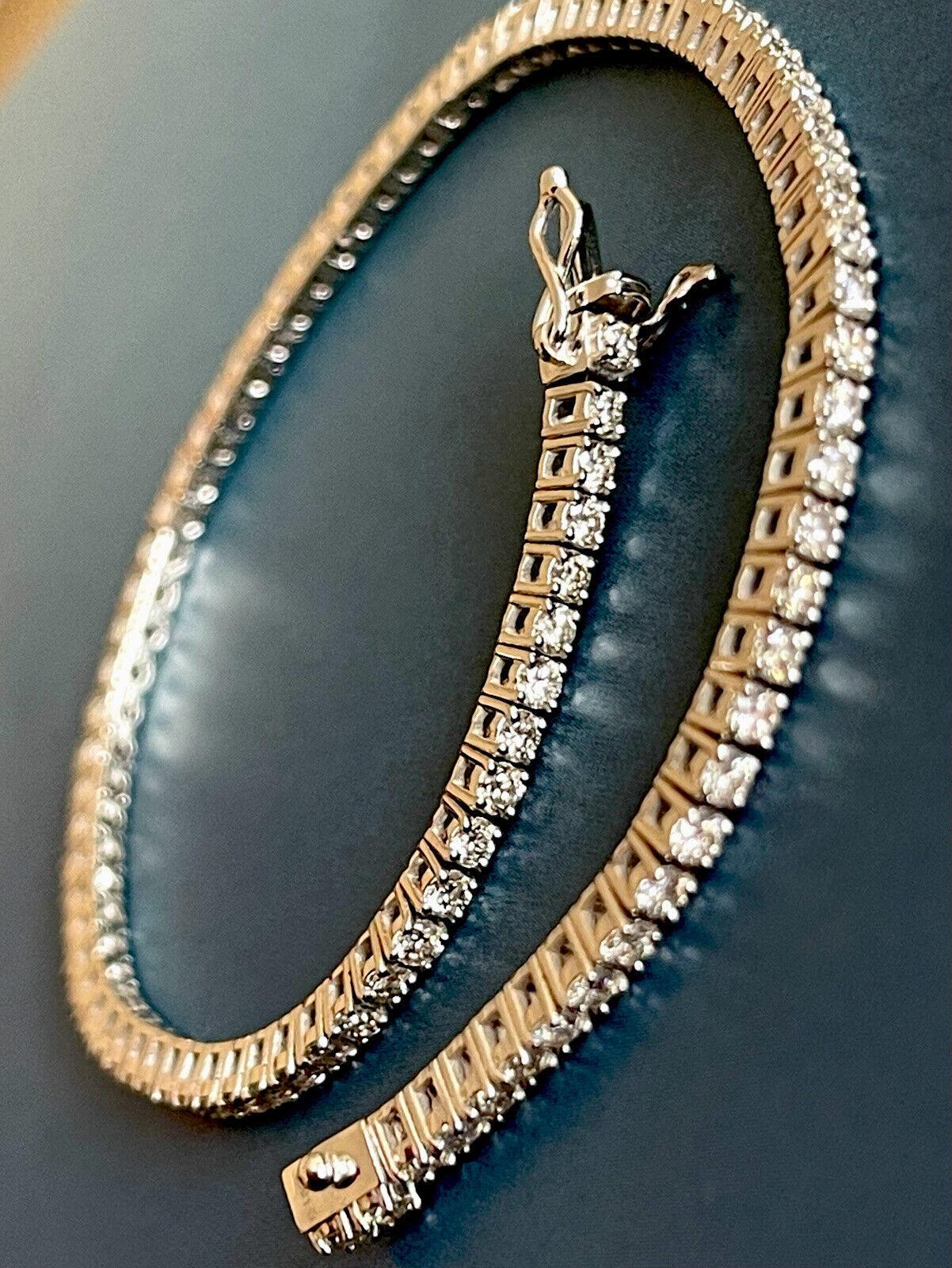 Women's Cervin Blanc 18ct White Gold Diamond Tennis Bracelet 3.6ct 7.5 inch long 10g For Sale
