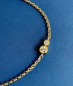 Used Cervin Blanc 18ct Yellow Diamond Bracelet 0.30ct Solitaire ‘You & I’Classic