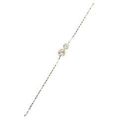 Used Cervin Blanc 18ct Yellow Gold Diamond Bracelet 0.30ct Solitaire ‘You & I’