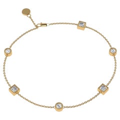 Cervin Blanc 18ct Yellow Gold Diamond Bracelet 0.60ct Interval By The Yard