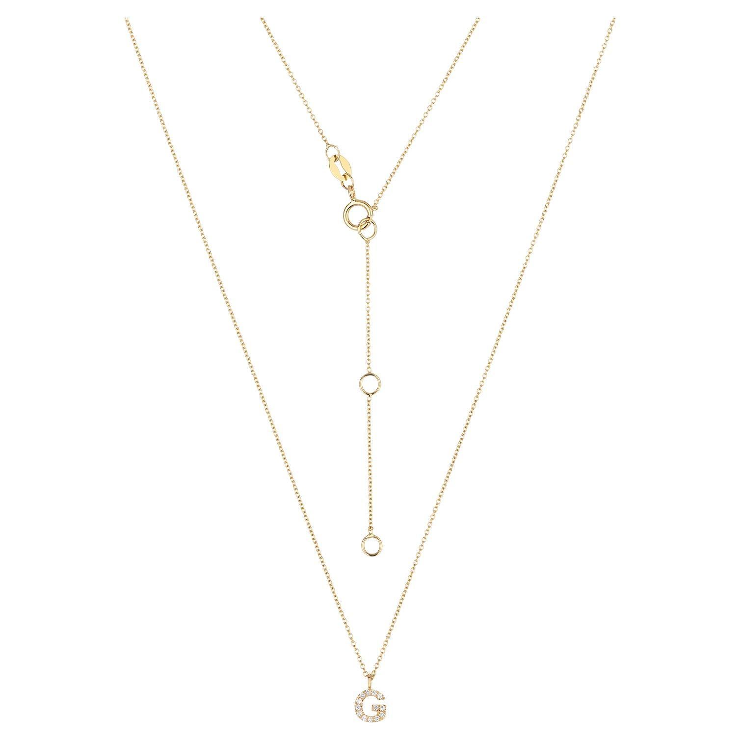 Cervin Blanc DIAMOND INITIAL G NECKLACE IN 18CT GOLD