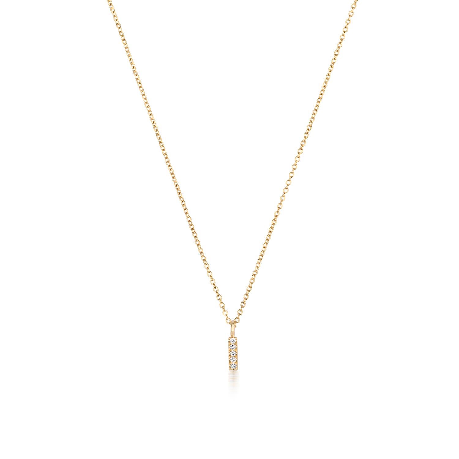 Cervin Blanc DIAMOND INITIAL I NECKLACE IN 18CT GOLD For Sale 1