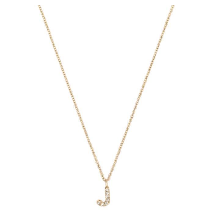 Cervin Blanc DIAMOND INITIAL J NECKLACE IN 18CT GOLD For Sale