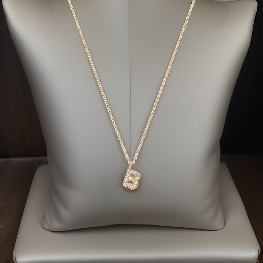 Cervin Blanc DIAMOND INITIAL NECKLACE IN 18CT GOLD For Sale 1