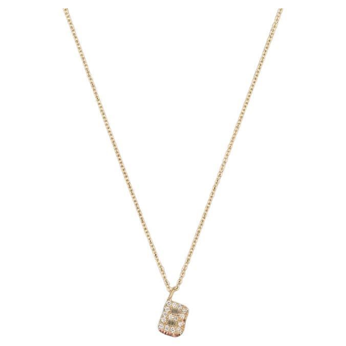 Cervin Blanc DIAMOND INITIAL NECKLACE IN 18CT GOLD For Sale