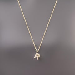 Cervin Blanc DIAMOND INITIAL R NECKLACE IN 18CT GOLD