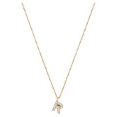 Cervin Blanc DIAMOND INITIAL R NECKLACE IN 18CT GOLD