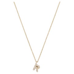 Cervin Blanc DIAMOND INITIAL R NECKLACE IN 18CT GOLD