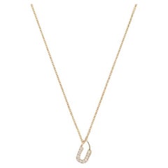 Cervin Blanc DIAMOND INITIAL U NECKLACE IN 18CT GOLD
