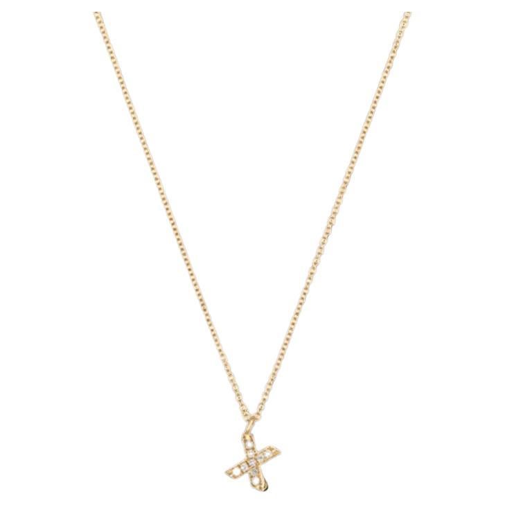Cervin Blanc DIAMOND INITIAL X NECKLACE IN 18CT GOLD