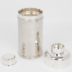 Cesa 1882, Italy, Modernist Silver Plate Cocktail Shaker