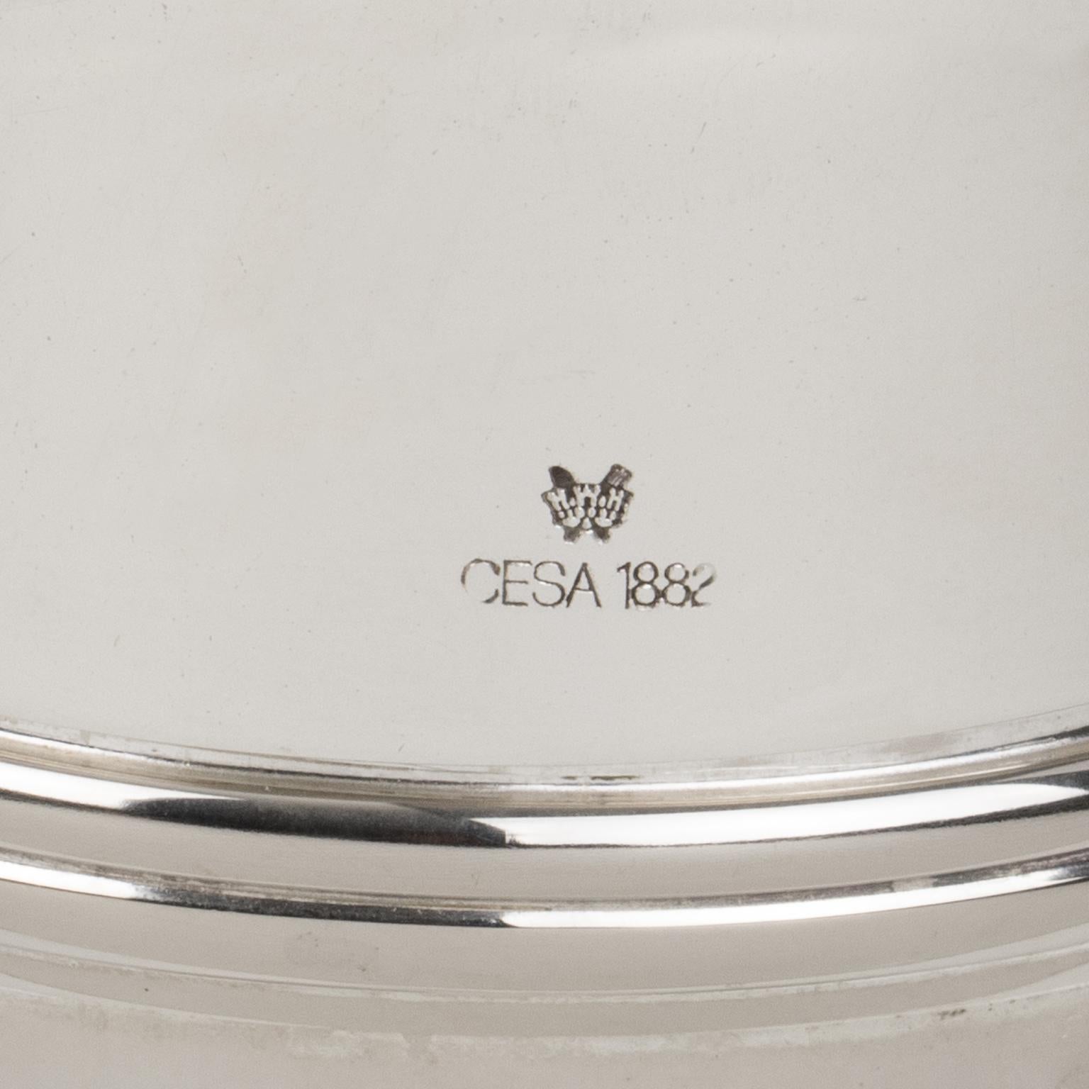 Mid-20th Century Cesa 1882, Italy, Modernist Silver Plate Cocktail Shaker For Sale