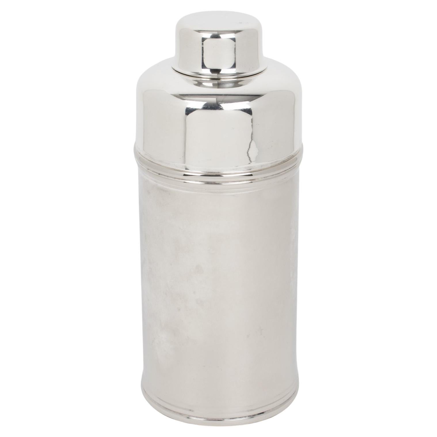 Cesa 1882, Italy, Modernist Silver Plate Cocktail Shaker For Sale
