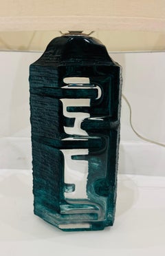 Cesar Baldaccini Daum Crystal French 1979 Mid Century Table Lamp