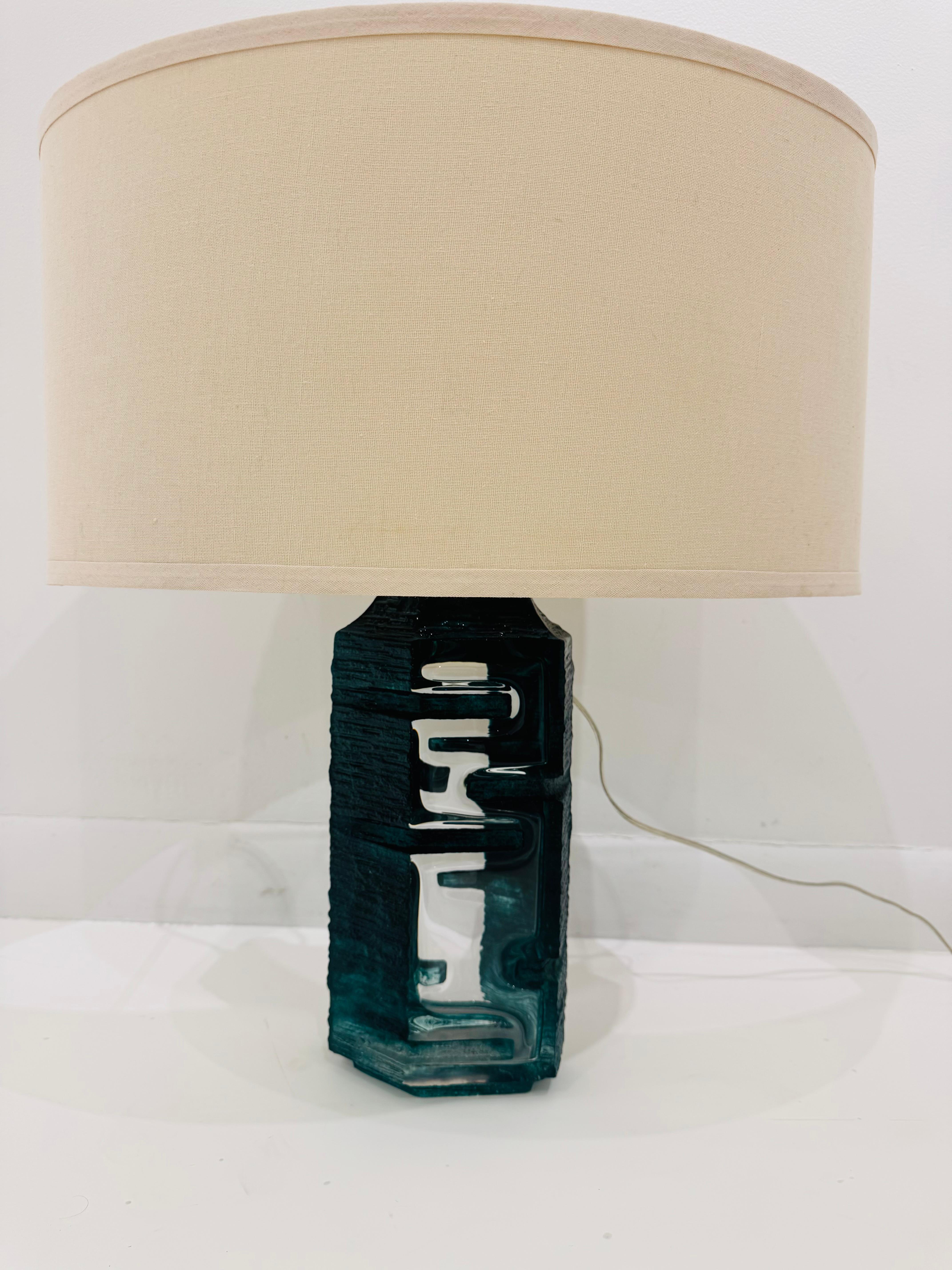 Mid-Century moderno Lampada da tavolo Cesar Baldaccini Daum Crystal French 1979 Mid Century in vendita