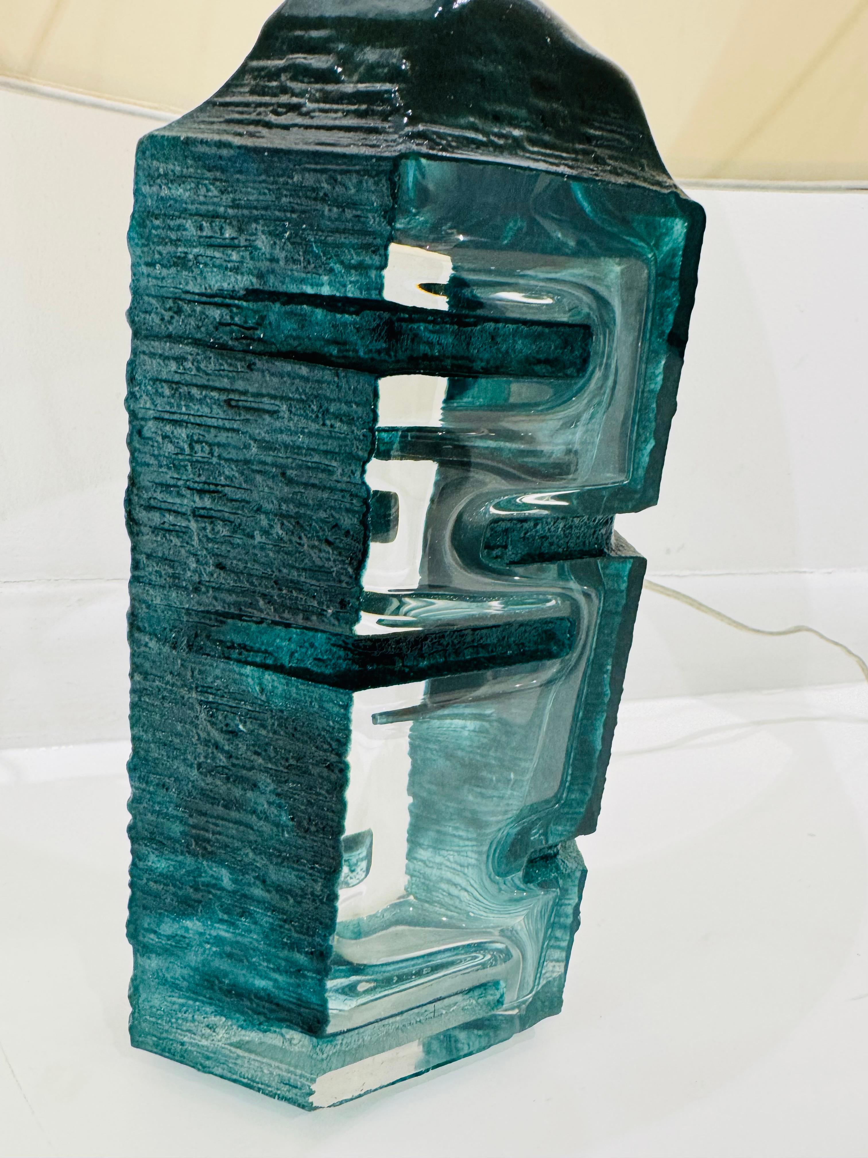 Fine XX secolo Lampada da tavolo Cesar Baldaccini Daum Crystal French 1979 Mid Century in vendita