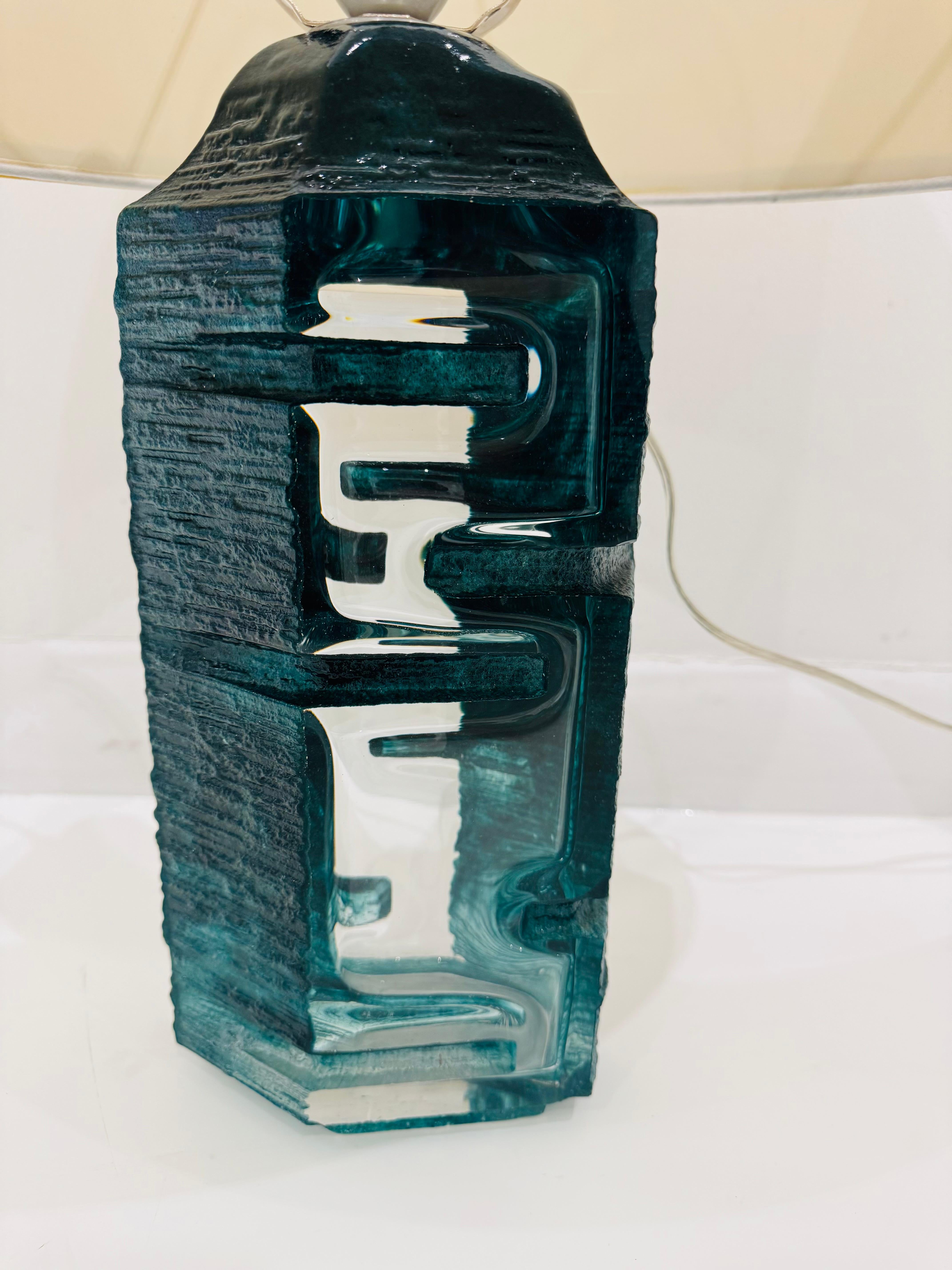 Cristallo Lampada da tavolo Cesar Baldaccini Daum Crystal French 1979 Mid Century in vendita