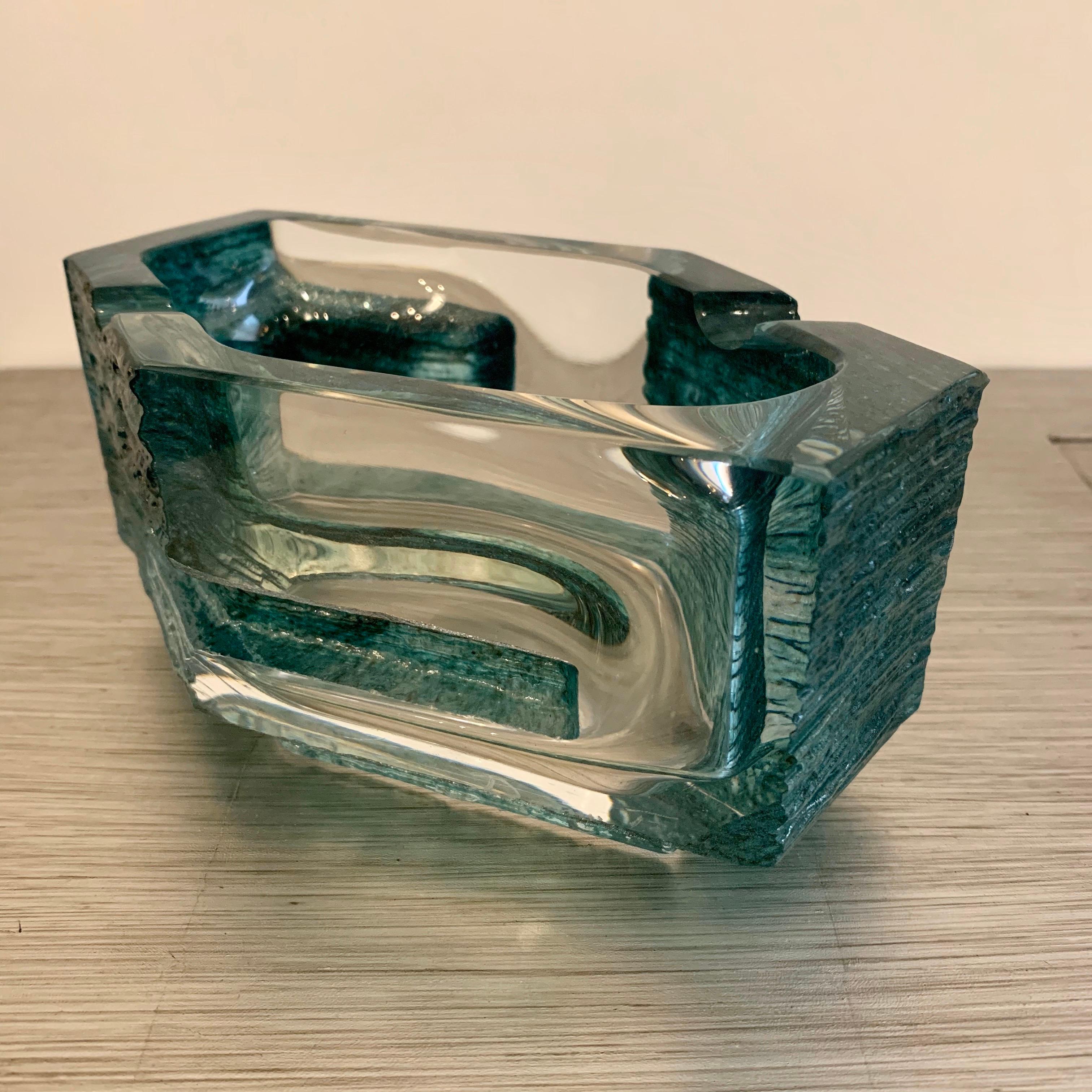 Cesar Baldaccini for Daum Crystal Bowl Ashtray In Excellent Condition In New York, NY