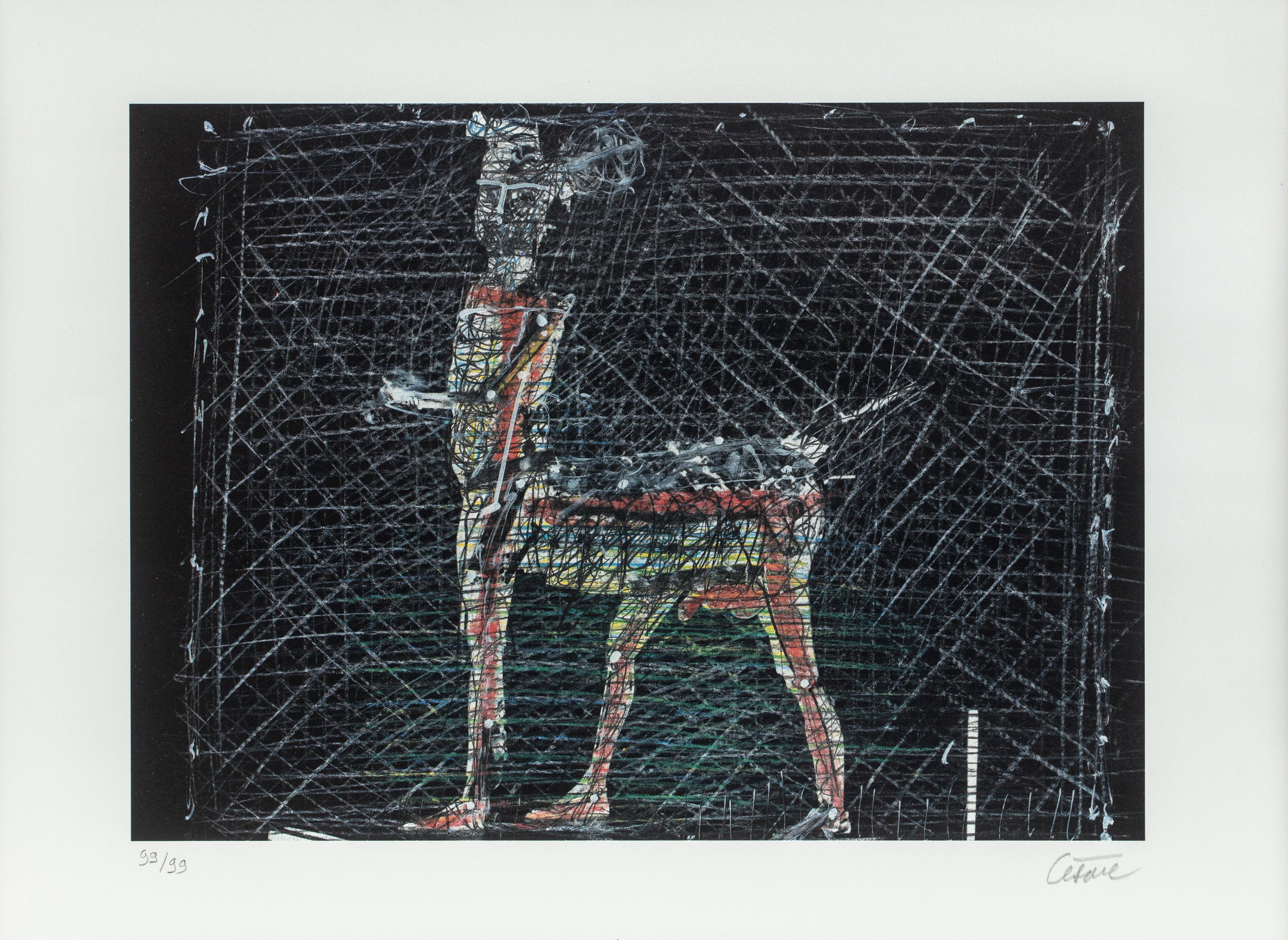 Cesar Baldaccini, French (1921 - 1998) - Centaure, Hommage a Picasso, Year:  1985, Medium:  Lithograph, signed and numbered in pencil, Edition:  99/99, Size:  11.75 x 15.75 in. (29.85 x 40.01 cm), Description:  Paper Velin Moulin