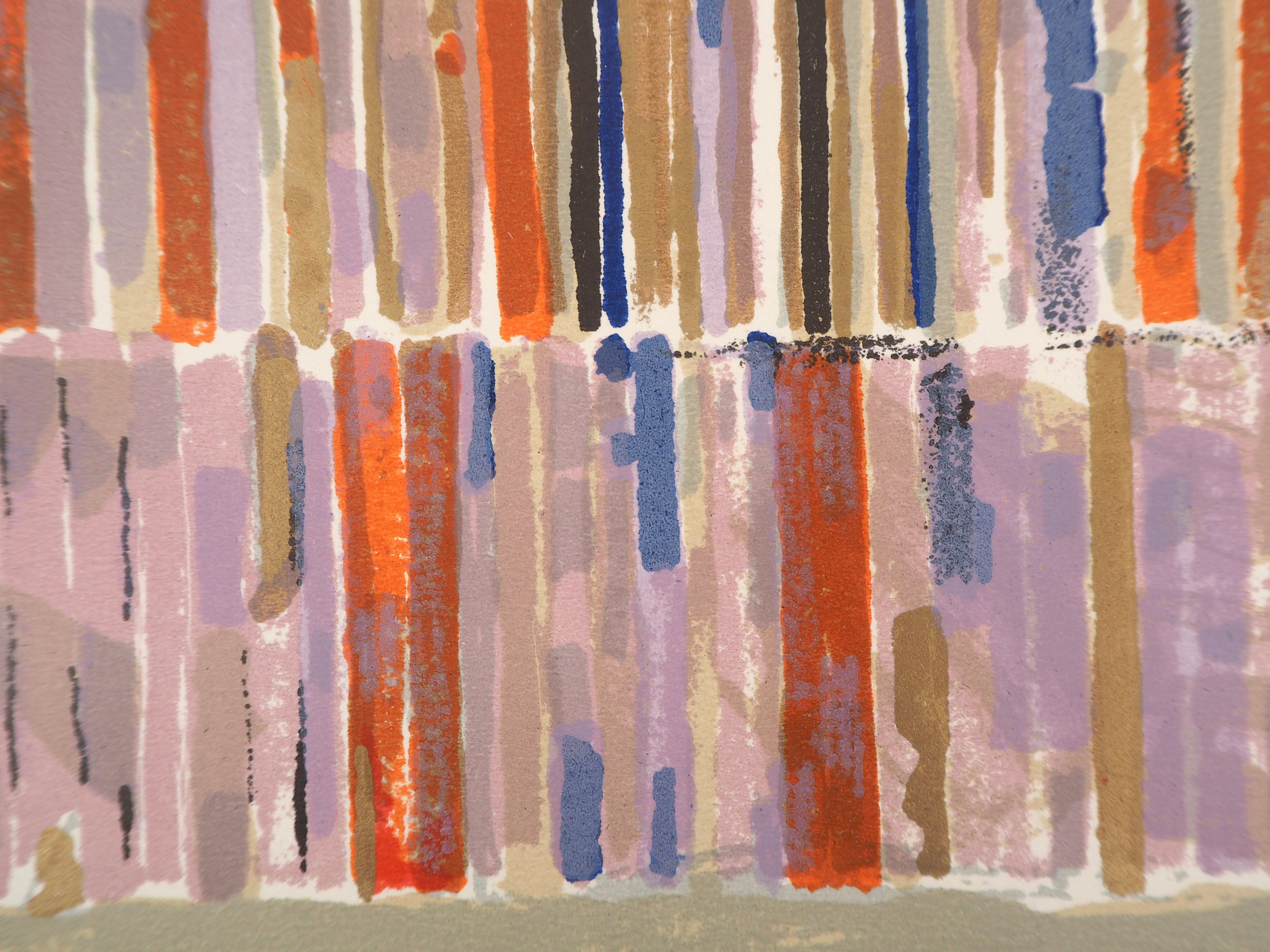 Composition, Société internationale d'art XXe siècle - Landscape Print Beige de César Baldaccini