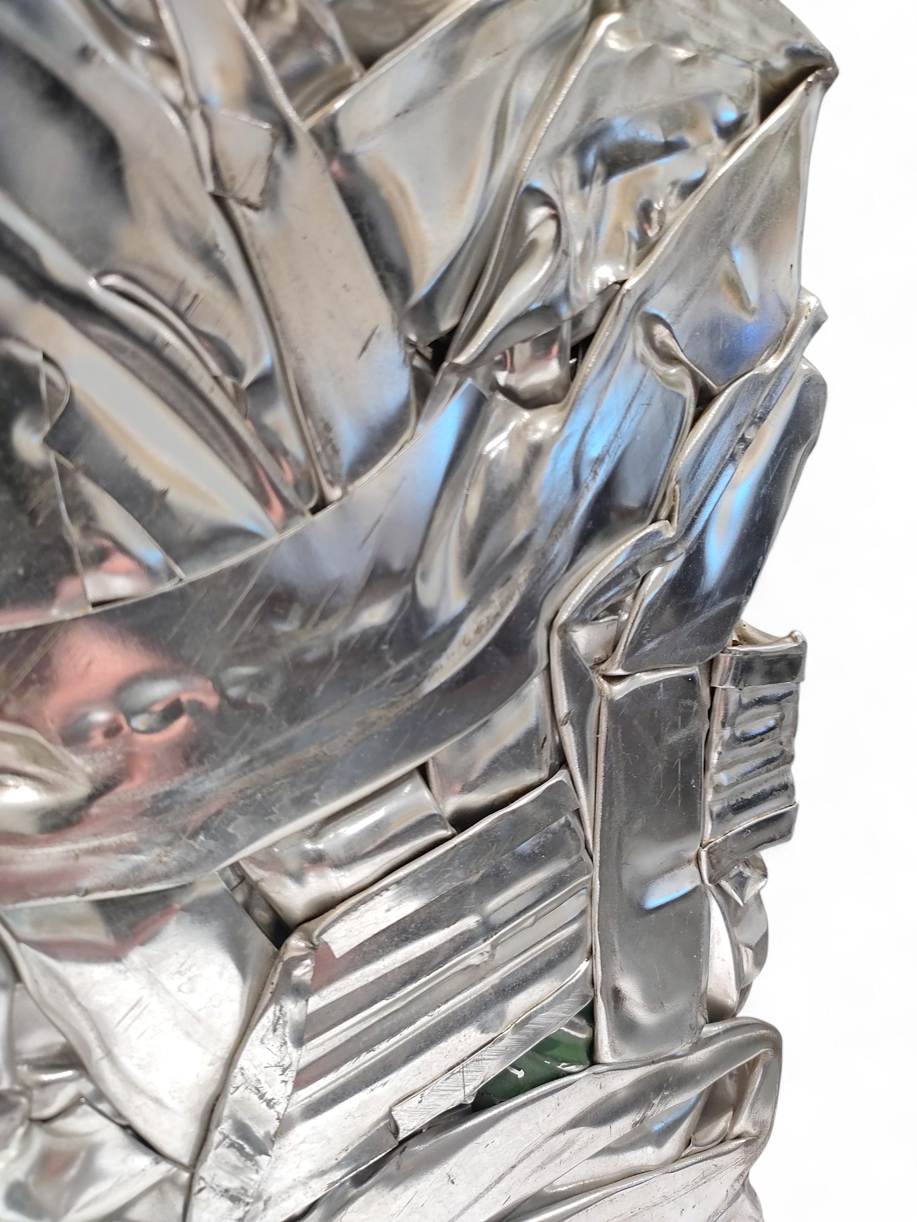 César Baldaccini (1921-1998) Compressione, 1970, scultura unica in metallo in vendita 1