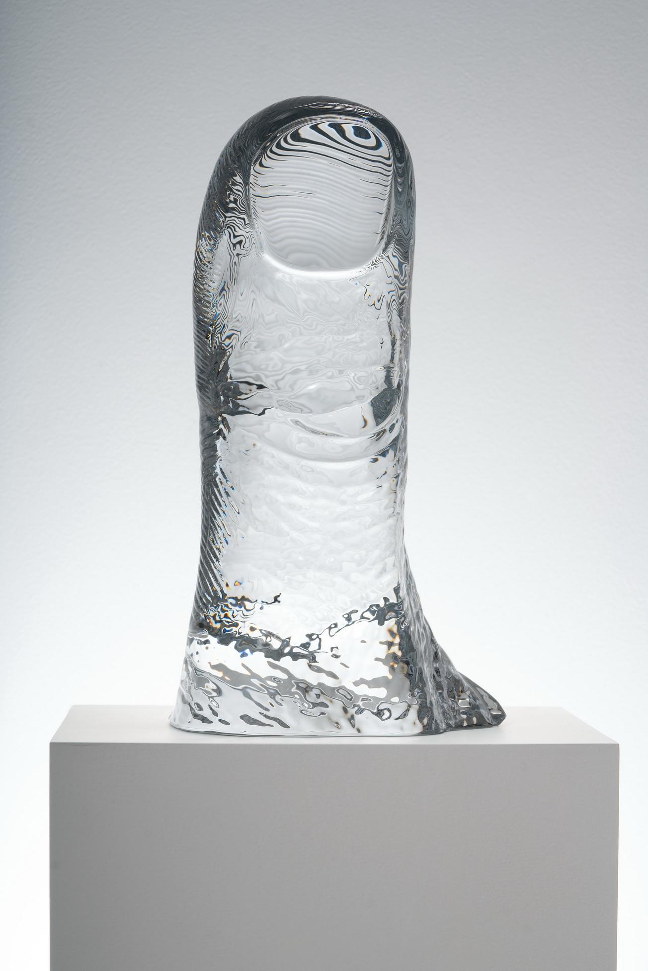 César Baldaccini Figurative Sculpture - César Crystal Baccarat Thumb 1989 Limited Edition 42 Centimeters 