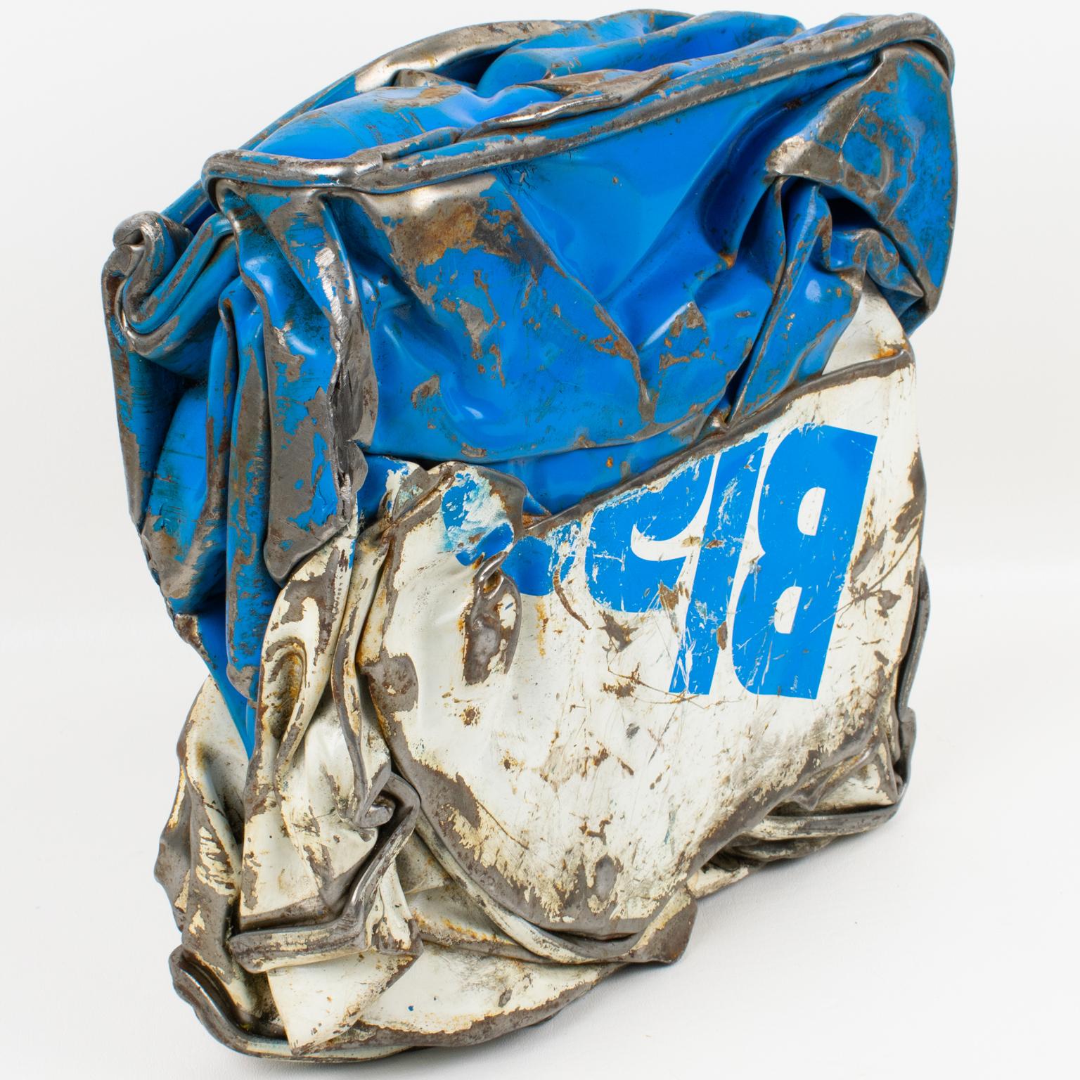 Français Cesar Baldaccini - Sculpture abstraite en métal - Compression