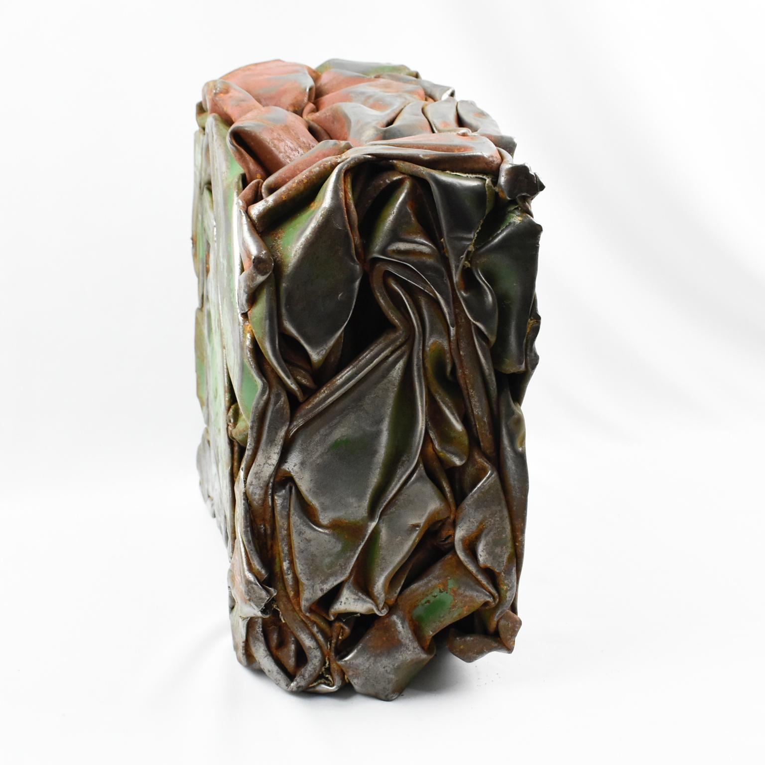Cesar Baldaccini Style French Abstract Metal Sculpture Compression In Excellent Condition In Atlanta, GA
