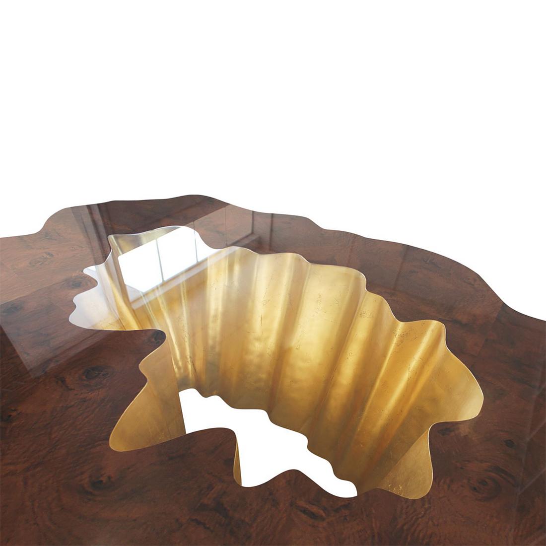 Carved Cesar Dark Coffee Table For Sale