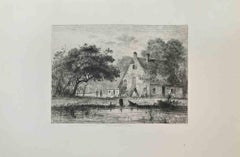 Vue de Longueville - Etching by César DE COCK - 1870s