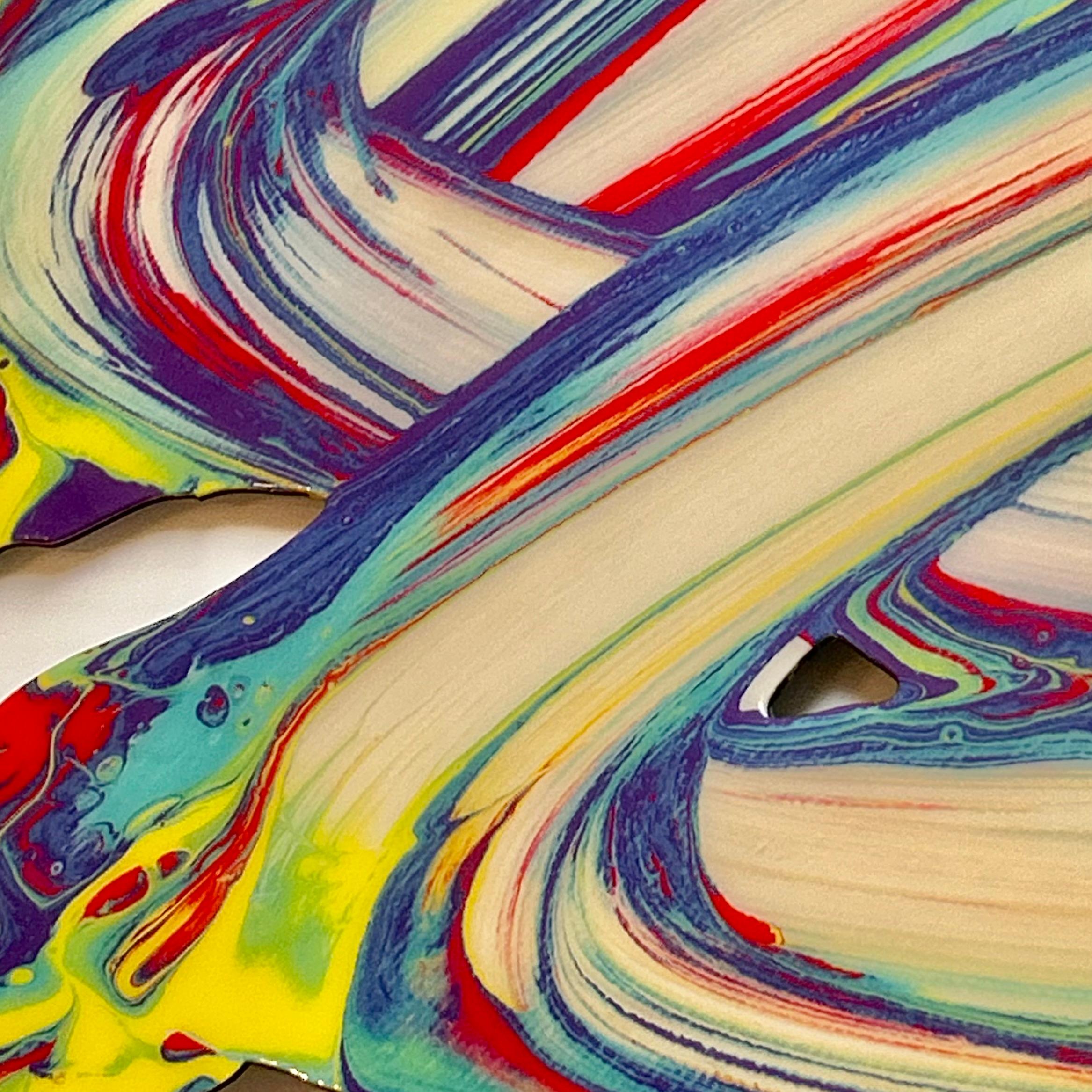 Souvenir 49 (2013) by César Delgado is a striking example of the artist’s exploration of abstraction and materiality. Executed in digital print and resin on Dibond, this work belongs to a limited edition of five, numbered 3 of 5.

Delgado’s practice