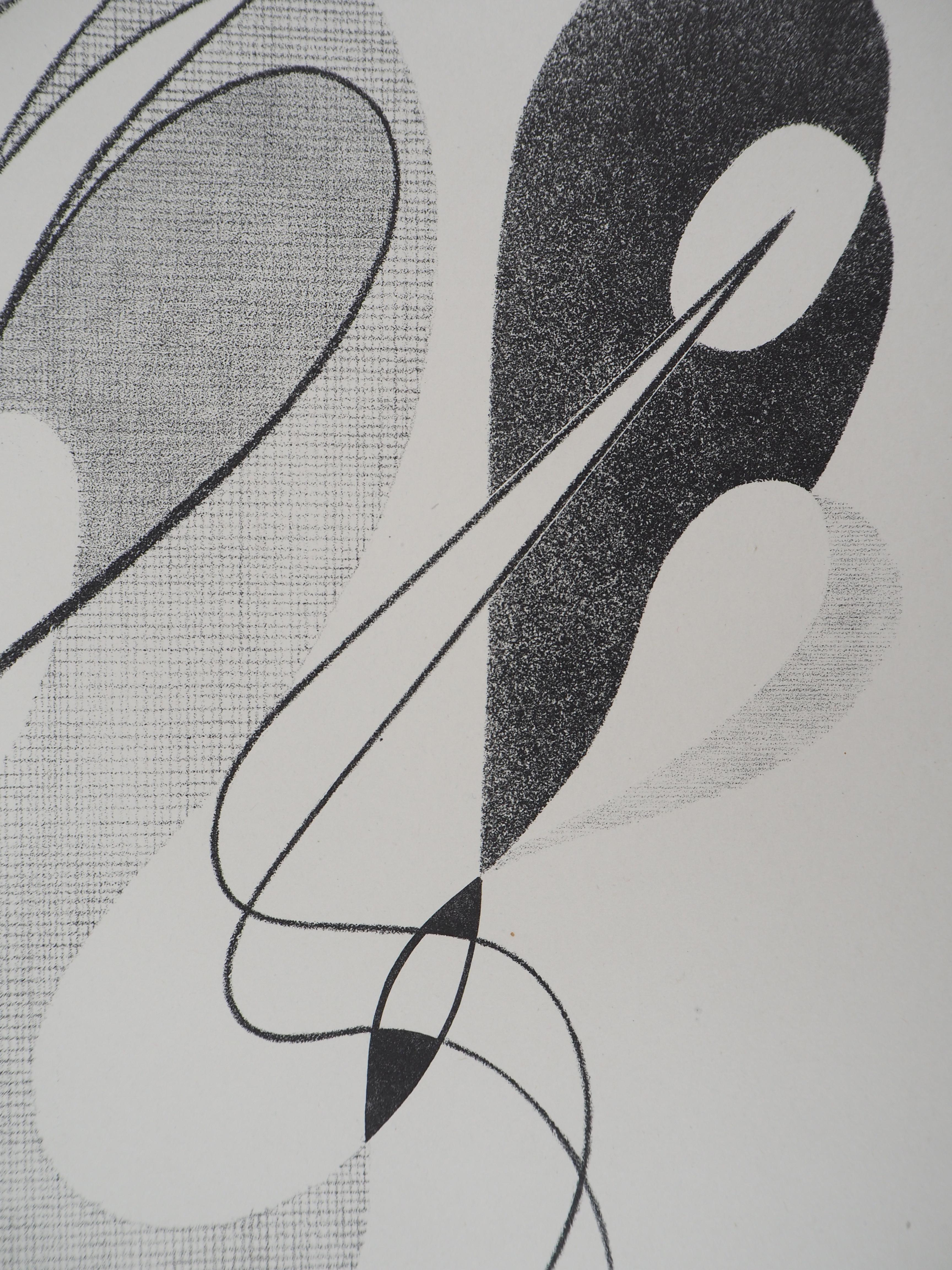Abstract Composition - Original lithograph, Handsigned and Numbered / 100, 1946 2