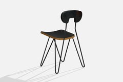 César Jannello, chaise d'appoint, fer, Wood, Argentine, années 1950