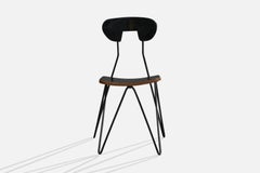 César Jannello, chaise d'appoint, fer, Wood, Argentine, années 1950