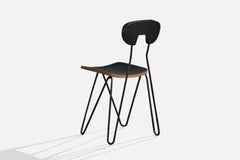 César Jannello, chaise d'appoint, fer, Wood, Argentine, années 1950