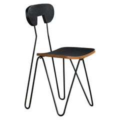 César Jannello, chaise d'appoint, fer, Wood, Argentine, années 1950