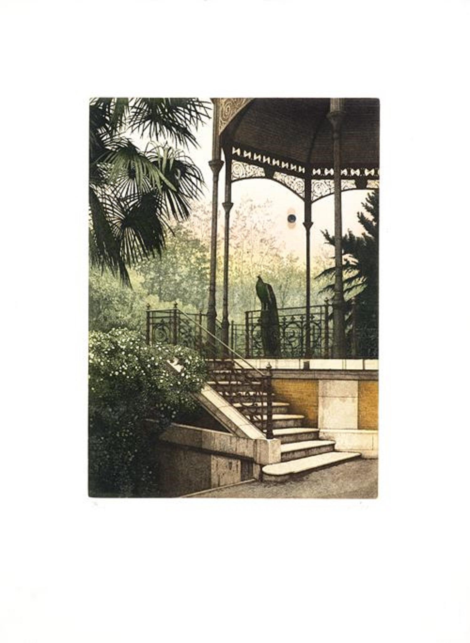 César Luengo (Spain, 1948)
'Parque de San Francisco', 1995
etching, aquatint on paper Michel 250 g.
30 x 22.1 in. (76 x 56 cm.)
Edition of 95
ID: LUE1208-001-095
Hand-signed by author
