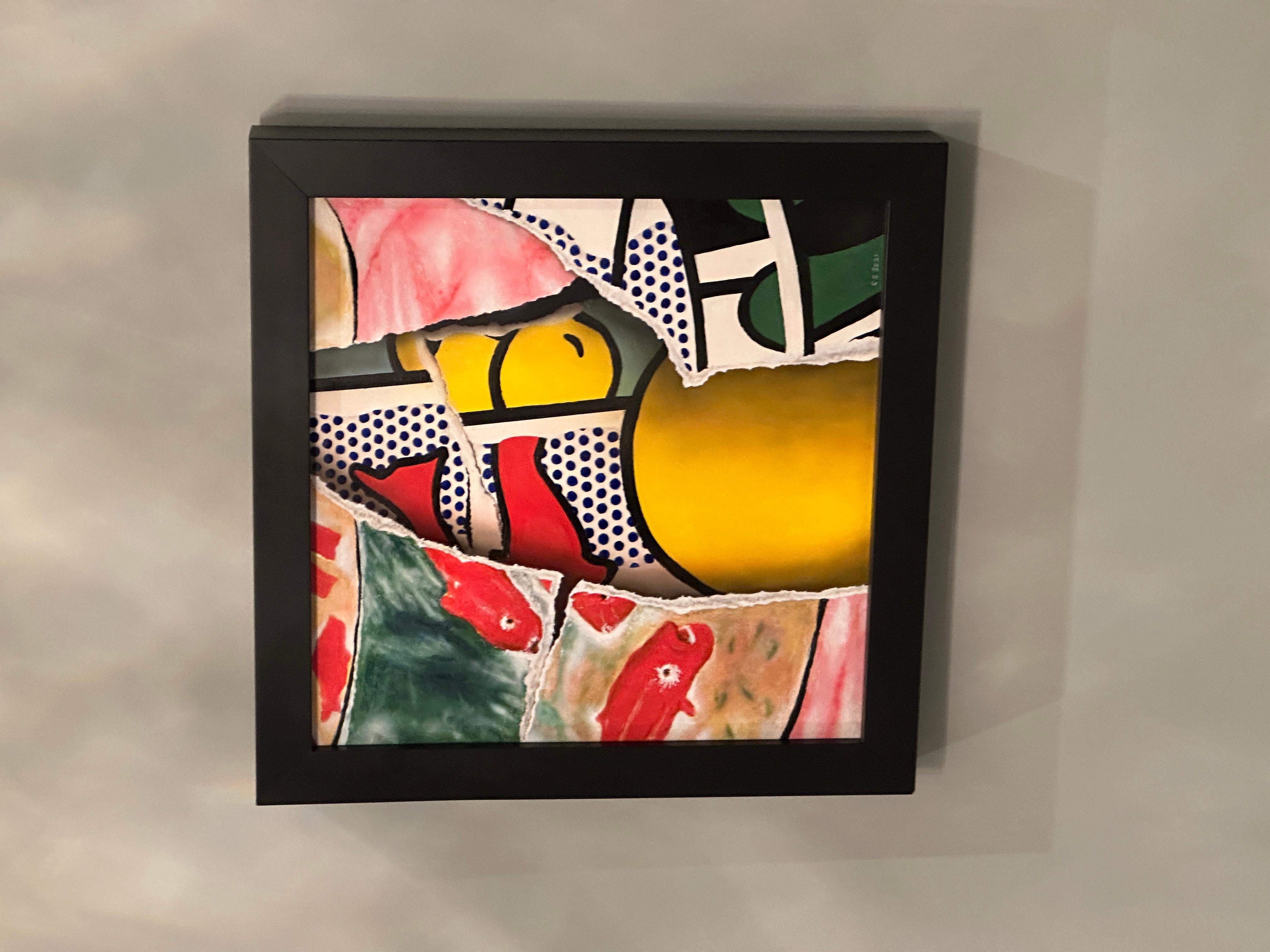 L'OPAC, l'Organisation des artistes et collectionneurs photoréalistes, présente Cesar Santander Poisson rouge avec détail de Matisse Peinture à l'huile originale 

Peinture originale sur panneau de 16