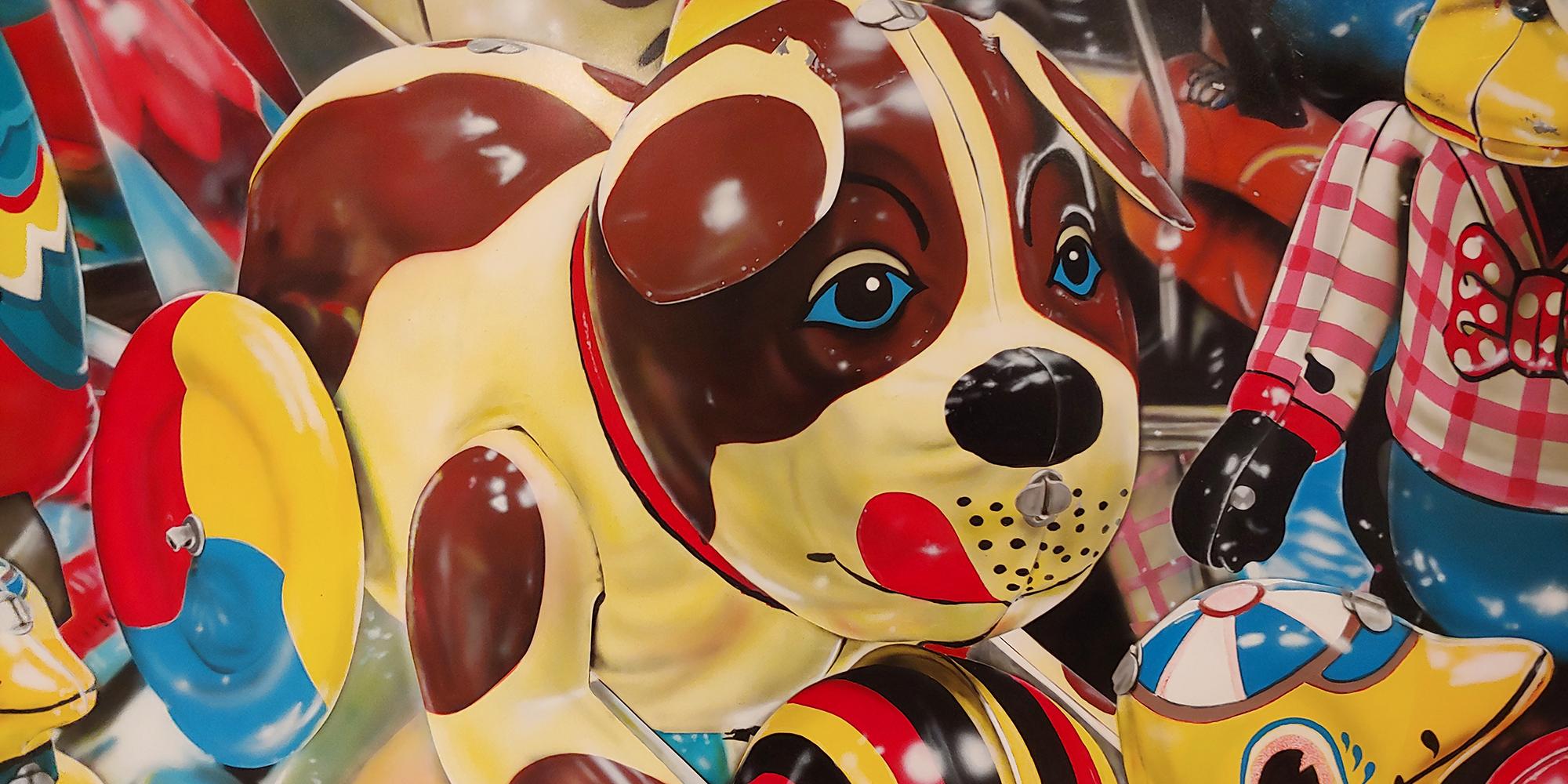 Questo grande quadro di Super realismo dell'artista newyorkese Cesar Santander è uno dei suoi capolavori.  Si intitola 