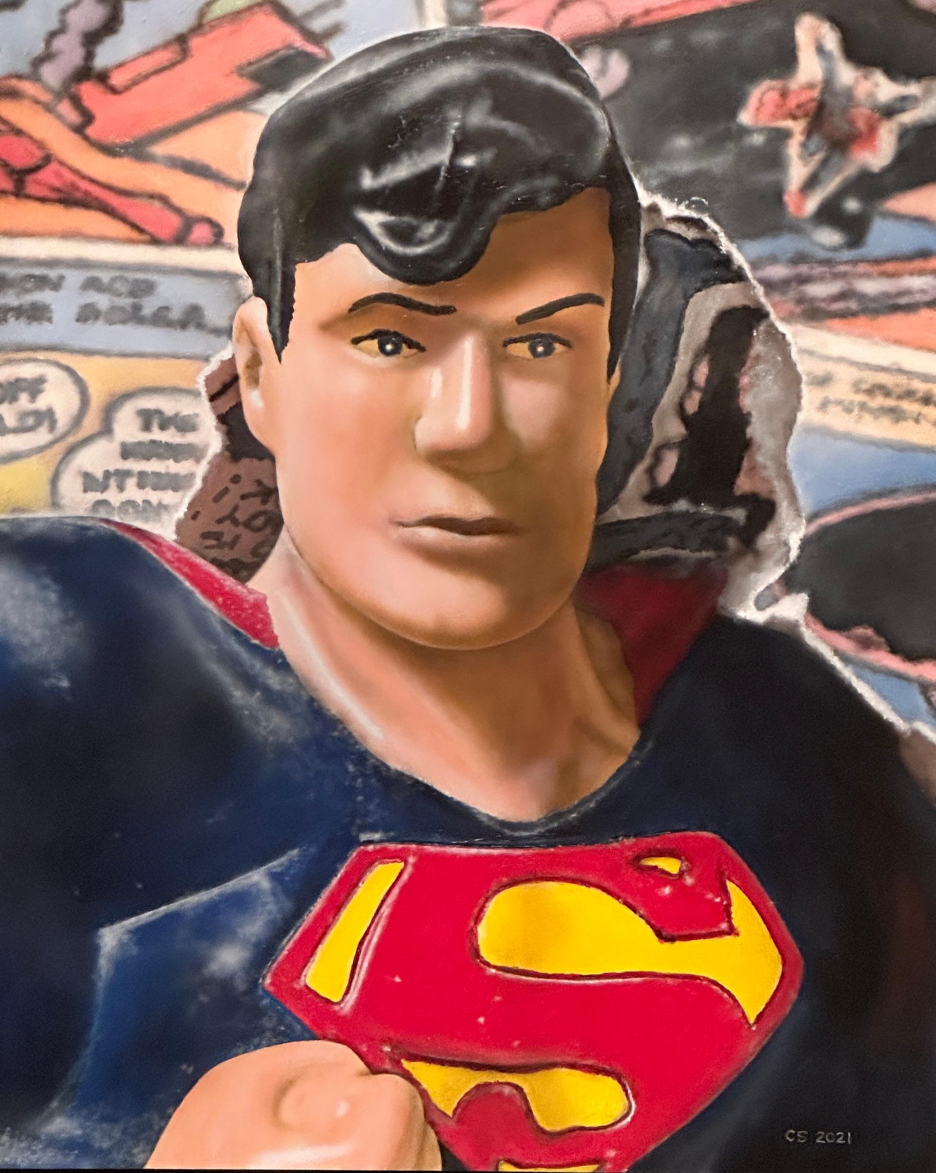 Cesar Santander Portrait Painting - Superhero